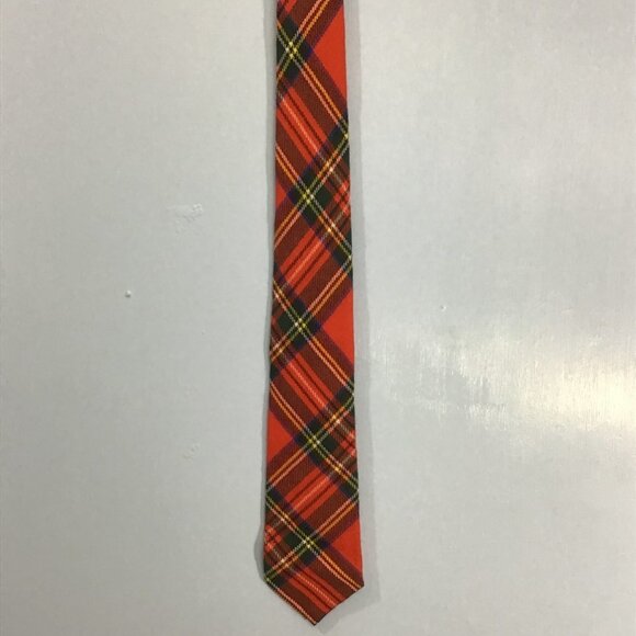 The Scotch House Wool Stewart Royal Tartan Plaid Tie - Picture 5 of 6